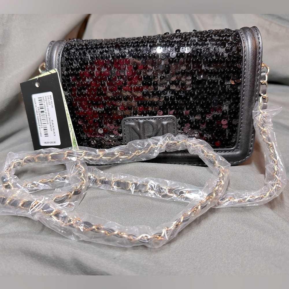 Badgley Mischka Sequin Black Women's Bag